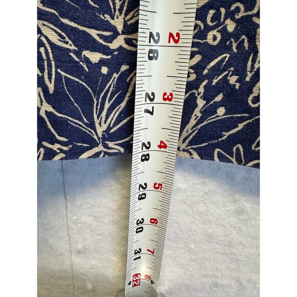 Appleseed’s Women Large Blue Cream Tunic Linen Blend Floral 3/4 Sleeves Boho - Picture 5 of 9